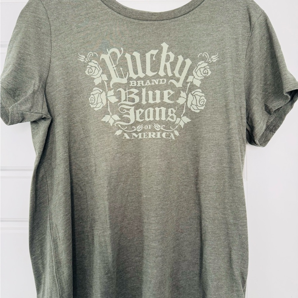 Lucky Brand Olive Graphic Tee NWT size Large